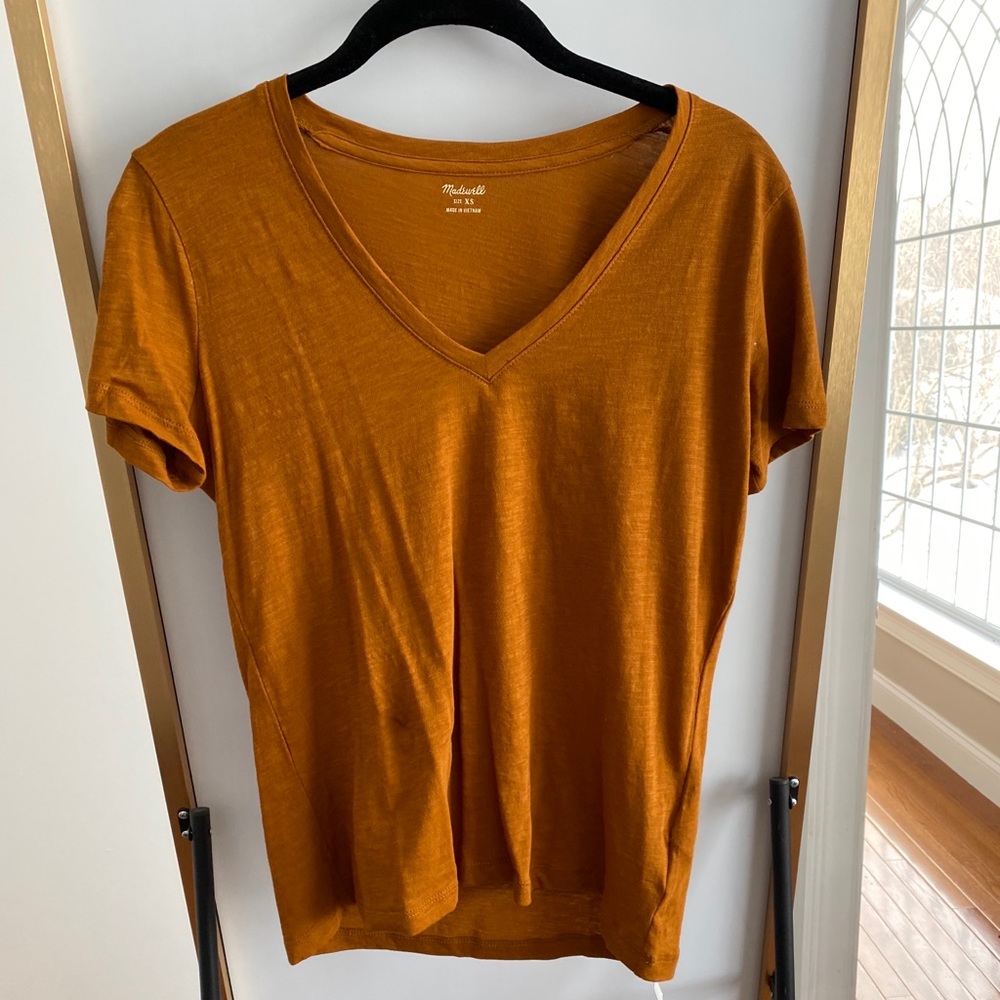 Burnt orange madewell tshirt